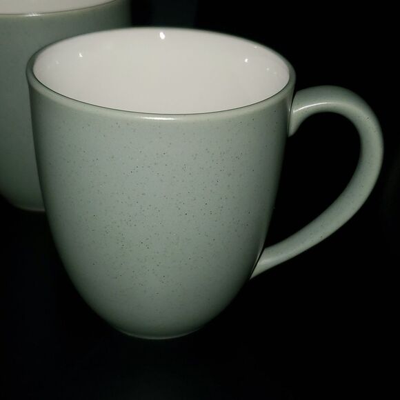 TWO Noritake stoneware colorways green 8485 mug coffee cup cups - Picture 3 of 9